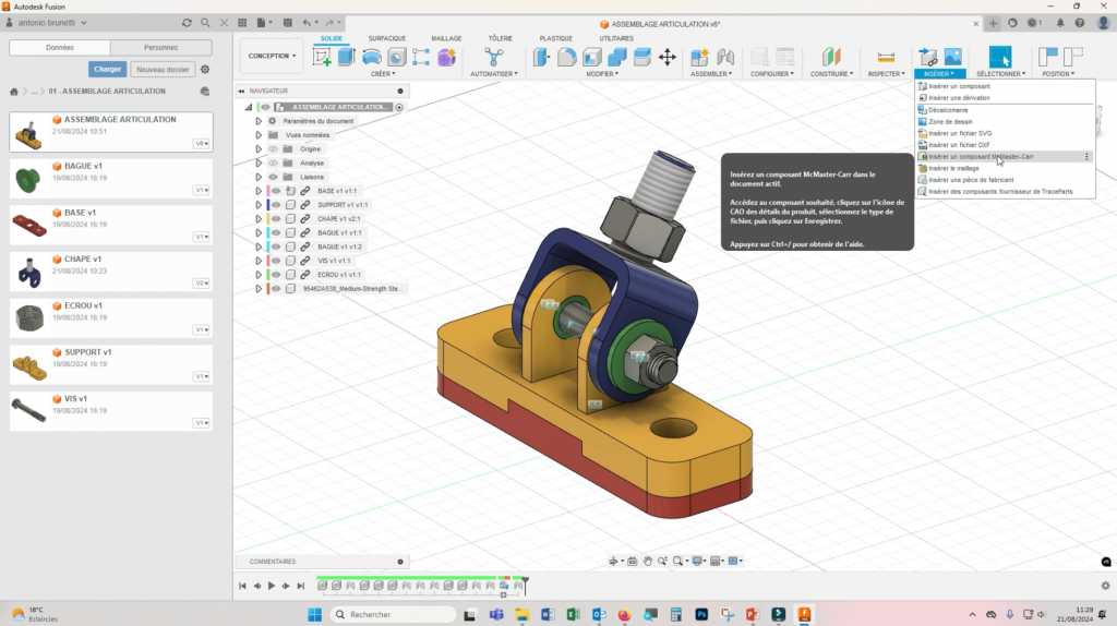 Illustration de la formation Autodesk fusion 360