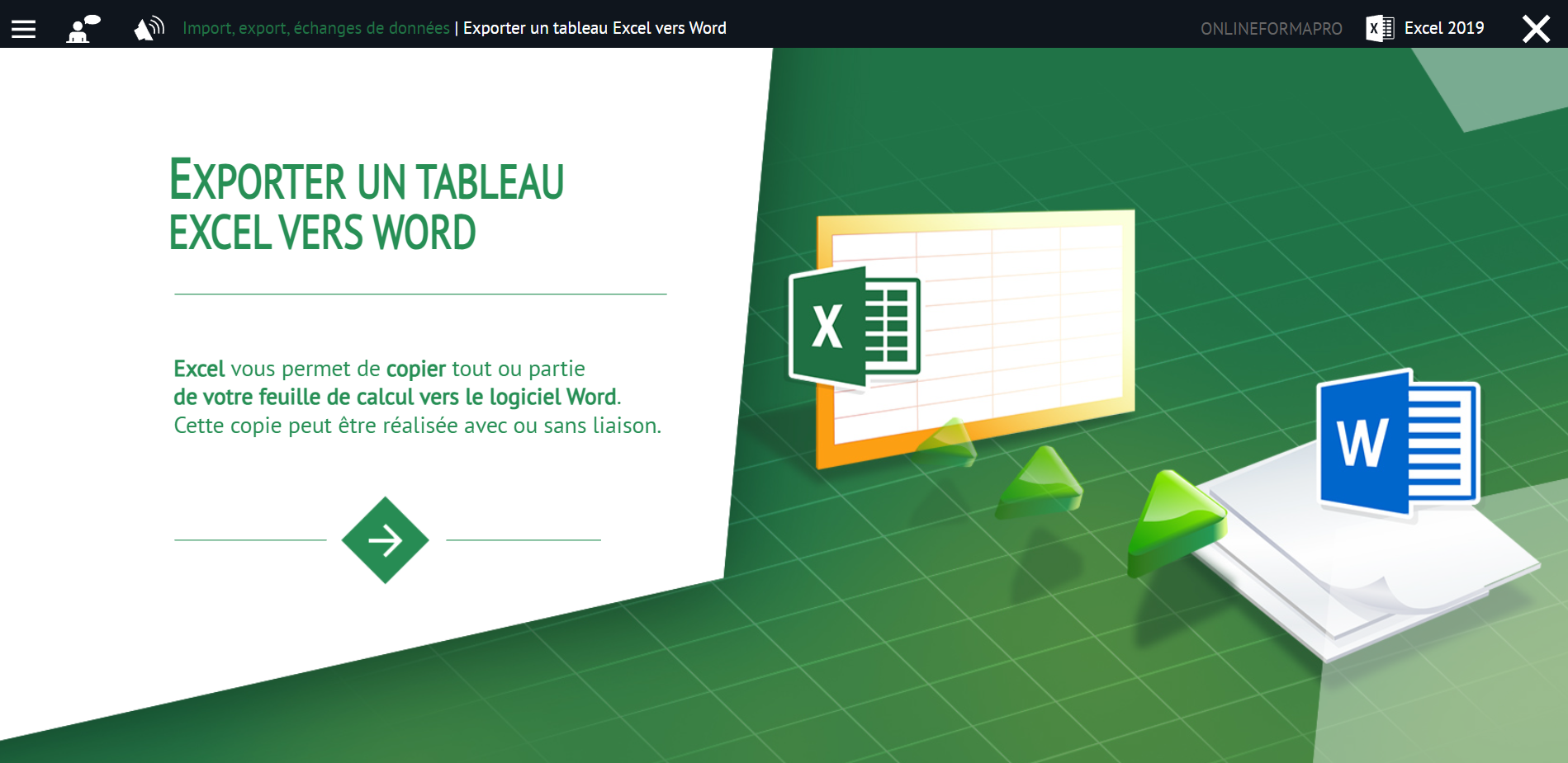 Illustration du module e-learning : Excel 2019