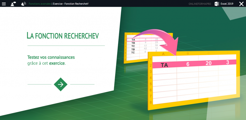 Illustration du module e-learning : Excel 2019