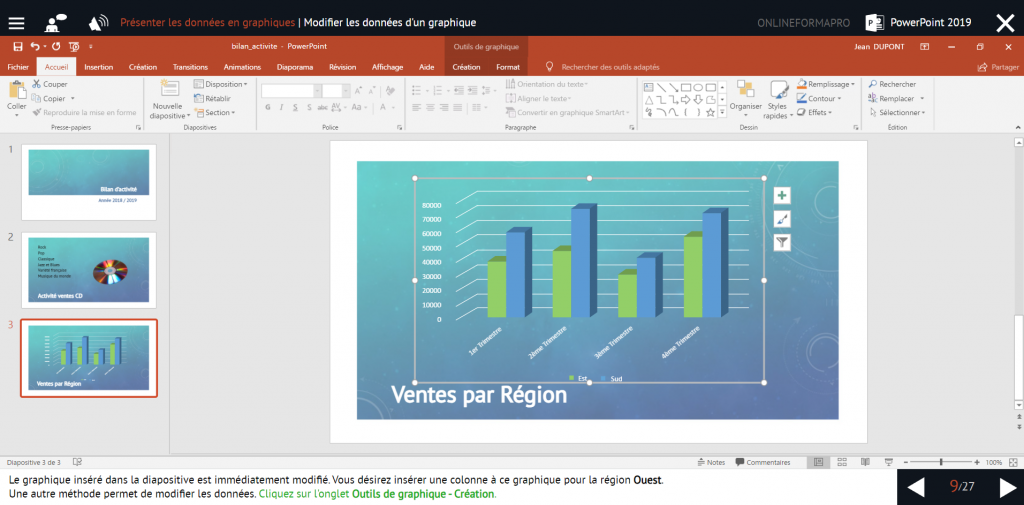 Illustration du module e-learning : Powerpoint 2019