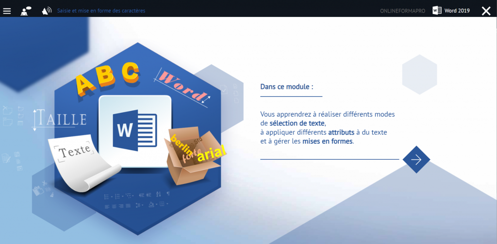 Illustration du module e-learning : Word 2019